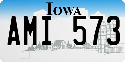 IA license plate AMI573