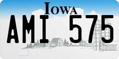IA license plate AMI575