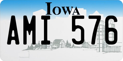 IA license plate AMI576