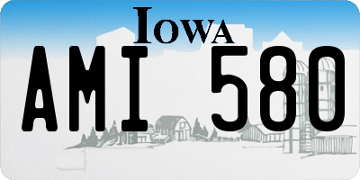IA license plate AMI580