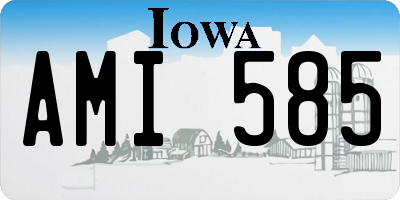 IA license plate AMI585