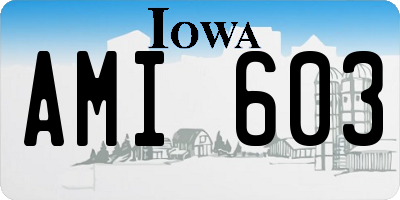 IA license plate AMI603