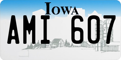 IA license plate AMI607