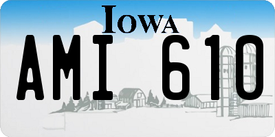 IA license plate AMI610