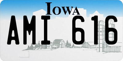 IA license plate AMI616