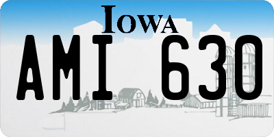 IA license plate AMI630
