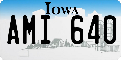 IA license plate AMI640