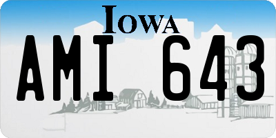 IA license plate AMI643