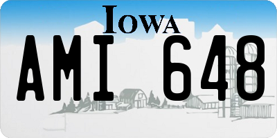 IA license plate AMI648