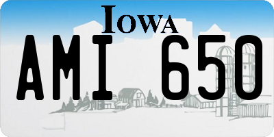 IA license plate AMI650