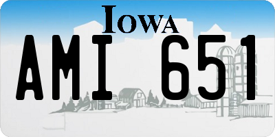 IA license plate AMI651
