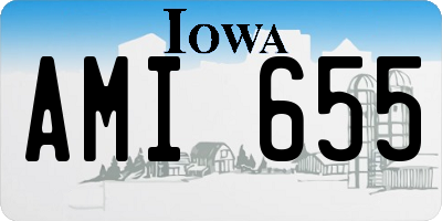 IA license plate AMI655