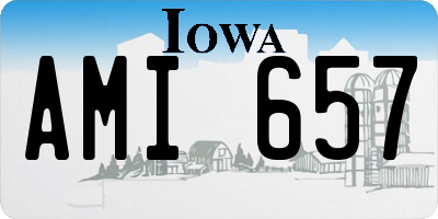 IA license plate AMI657
