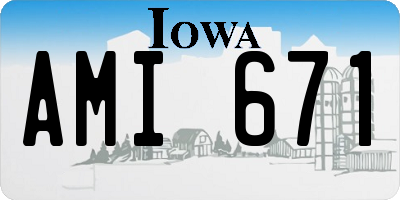 IA license plate AMI671