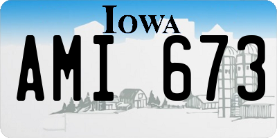 IA license plate AMI673