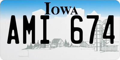IA license plate AMI674
