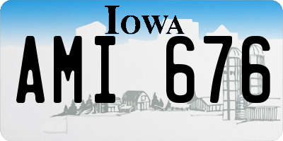 IA license plate AMI676