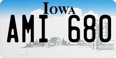 IA license plate AMI680