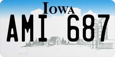 IA license plate AMI687