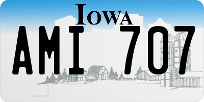 IA license plate AMI707