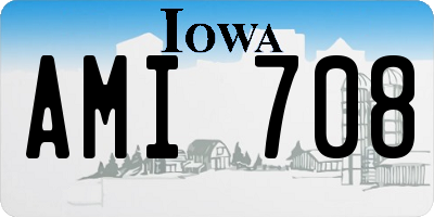 IA license plate AMI708