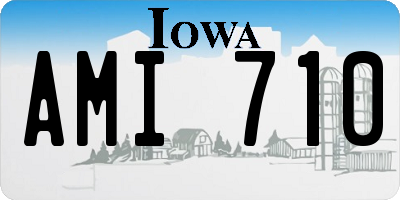 IA license plate AMI710