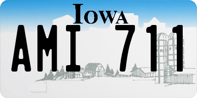 IA license plate AMI711
