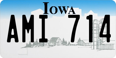 IA license plate AMI714
