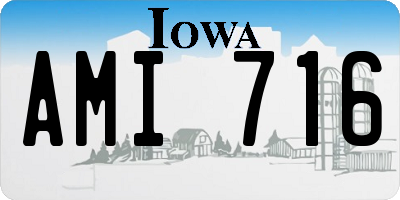 IA license plate AMI716