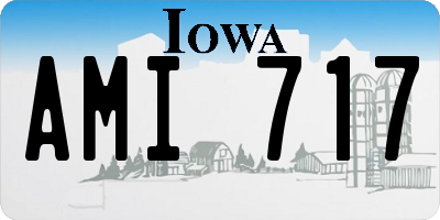 IA license plate AMI717