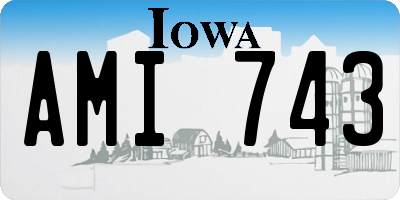 IA license plate AMI743