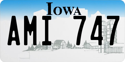 IA license plate AMI747