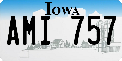 IA license plate AMI757