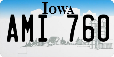 IA license plate AMI760