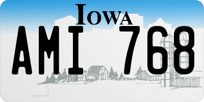 IA license plate AMI768