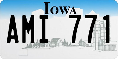 IA license plate AMI771
