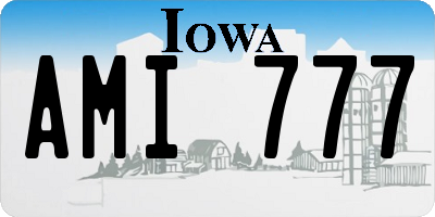 IA license plate AMI777