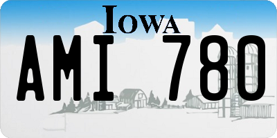 IA license plate AMI780