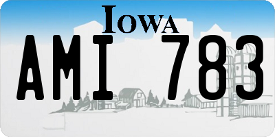 IA license plate AMI783