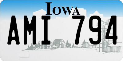 IA license plate AMI794