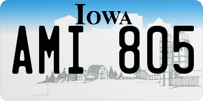 IA license plate AMI805