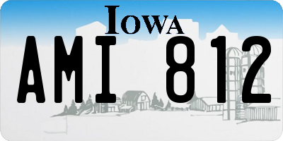IA license plate AMI812