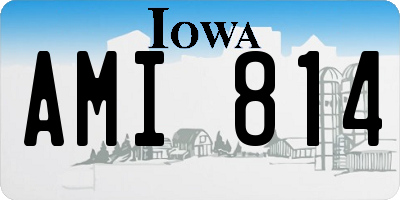 IA license plate AMI814