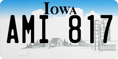 IA license plate AMI817