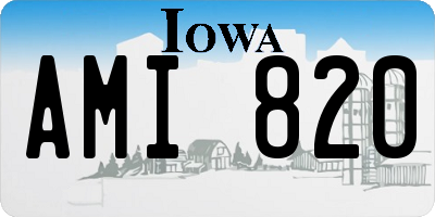 IA license plate AMI820