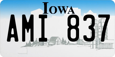 IA license plate AMI837