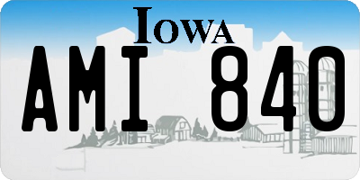 IA license plate AMI840