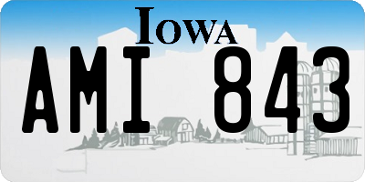 IA license plate AMI843