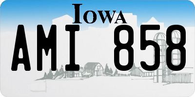 IA license plate AMI858