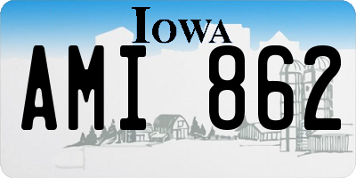 IA license plate AMI862